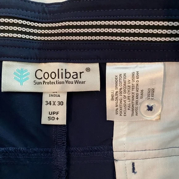 Coolibar Men’s Pants UPF 50+ Marco Summer Golf Casual Pants Navy NWT size 34 - Picture 11 of 13